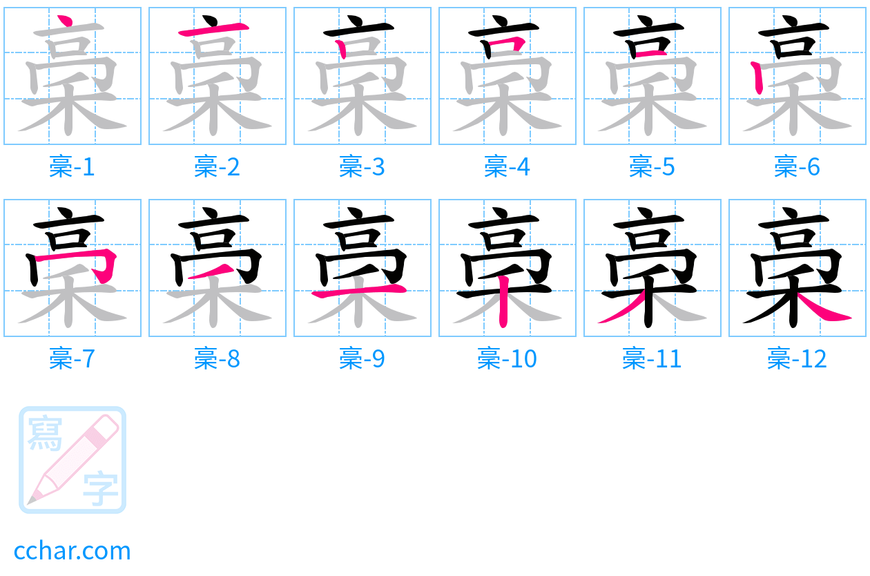 稁 stroke order step-by-step diagram
